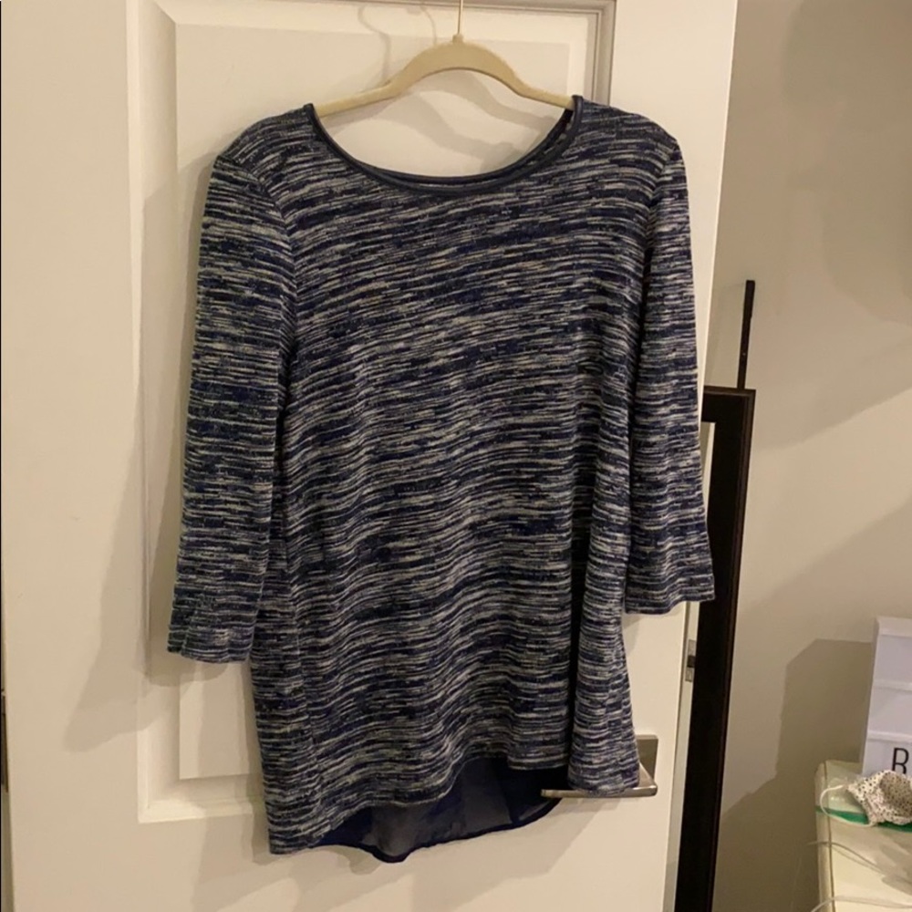 Joy joy blue and white shirt